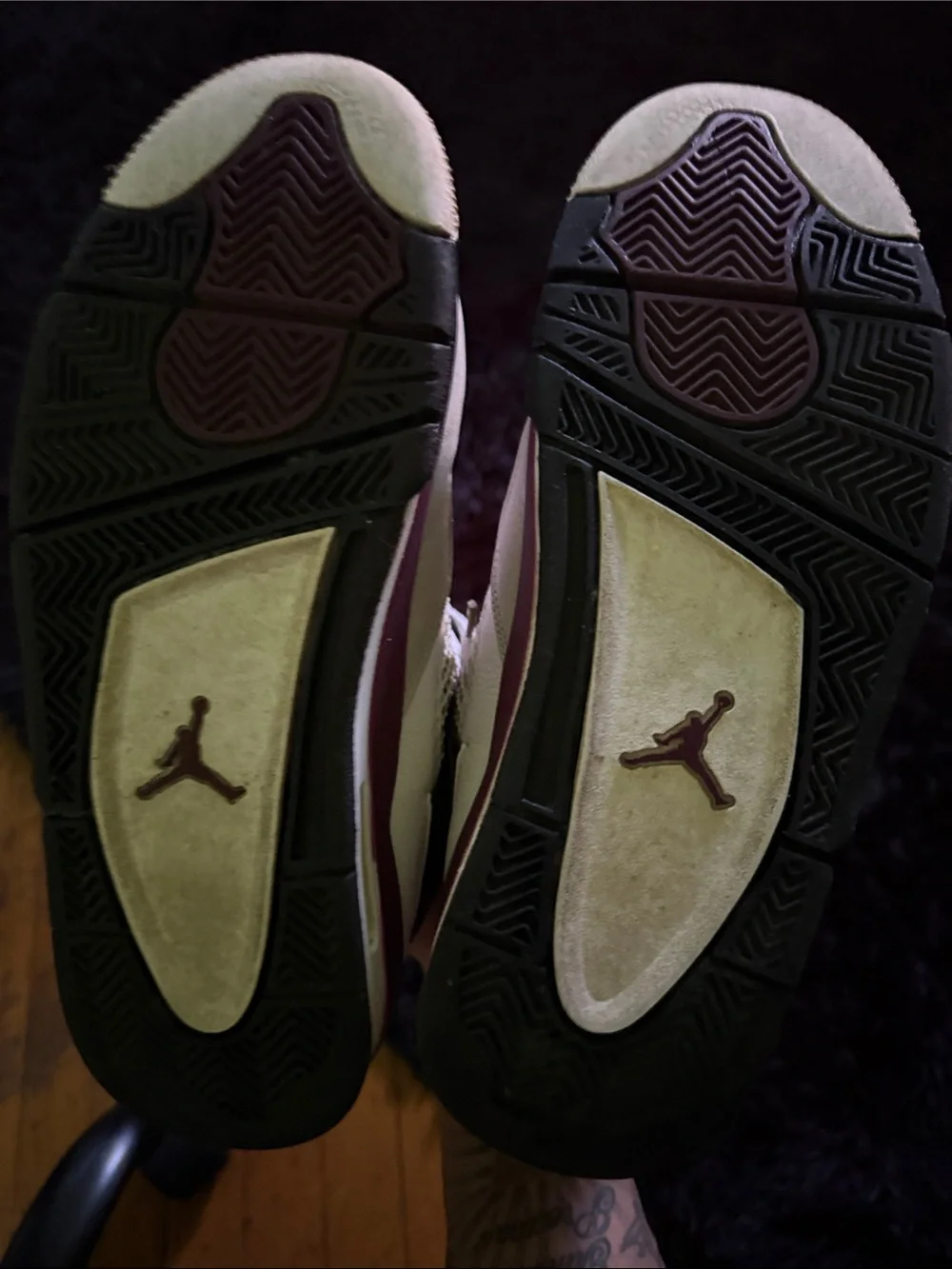 Jordan men White and Purple Retro-Style Sneakers